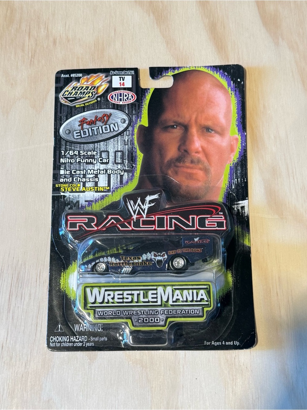 Steve Austin Brand New WWF Racing Wrestlemania 2000 Fantasy Edition Die Cast Car